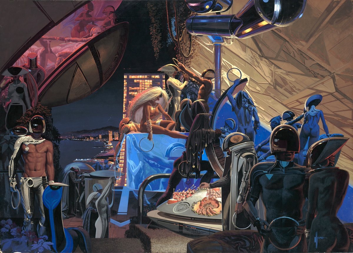 Syd Mead, Party 2000, 1977 Courtesy Syd Mead Incorporated