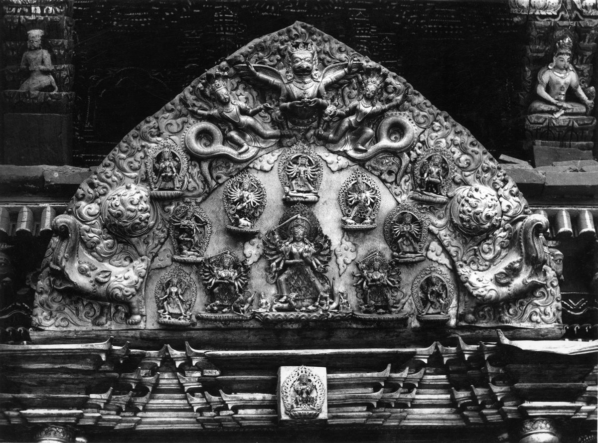The frieze above the golden gateway of Taleju Bhawani Temple at Patan Durbar Square Image: courtesy of Lost Arts of Nepal