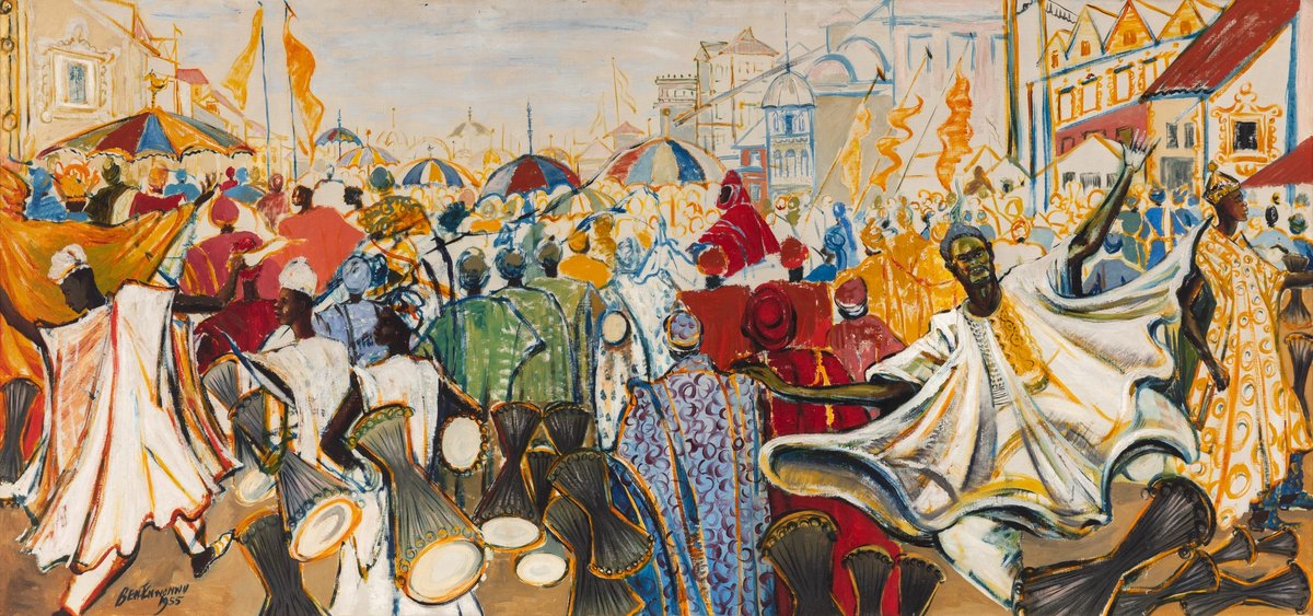 Ben Enwonwu, The Durbar of Eid-ul-Fitr, Kano, Nigeria, 1955
© Ben Enwonwu Foundation. Private Collection