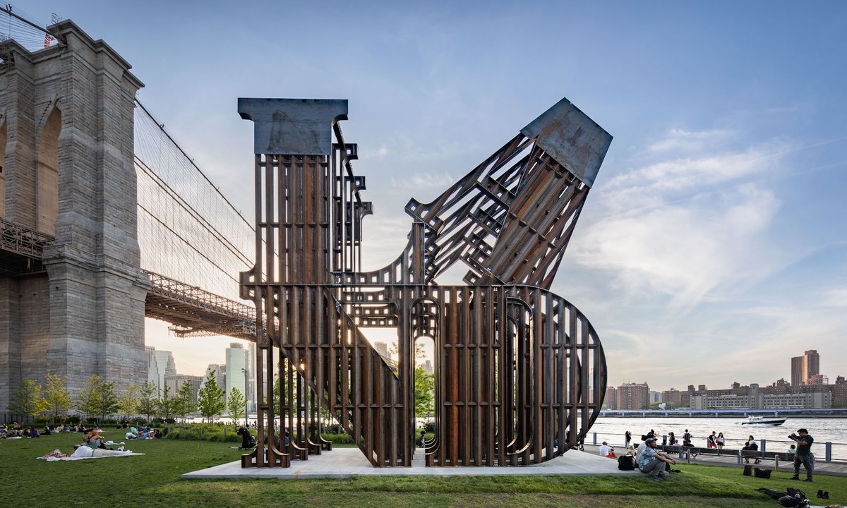 Nicholas Galanin on his new public sculpture manufactured from border wall metal Nicholas Galanin on his new public sculpture manufactured from border wall metal