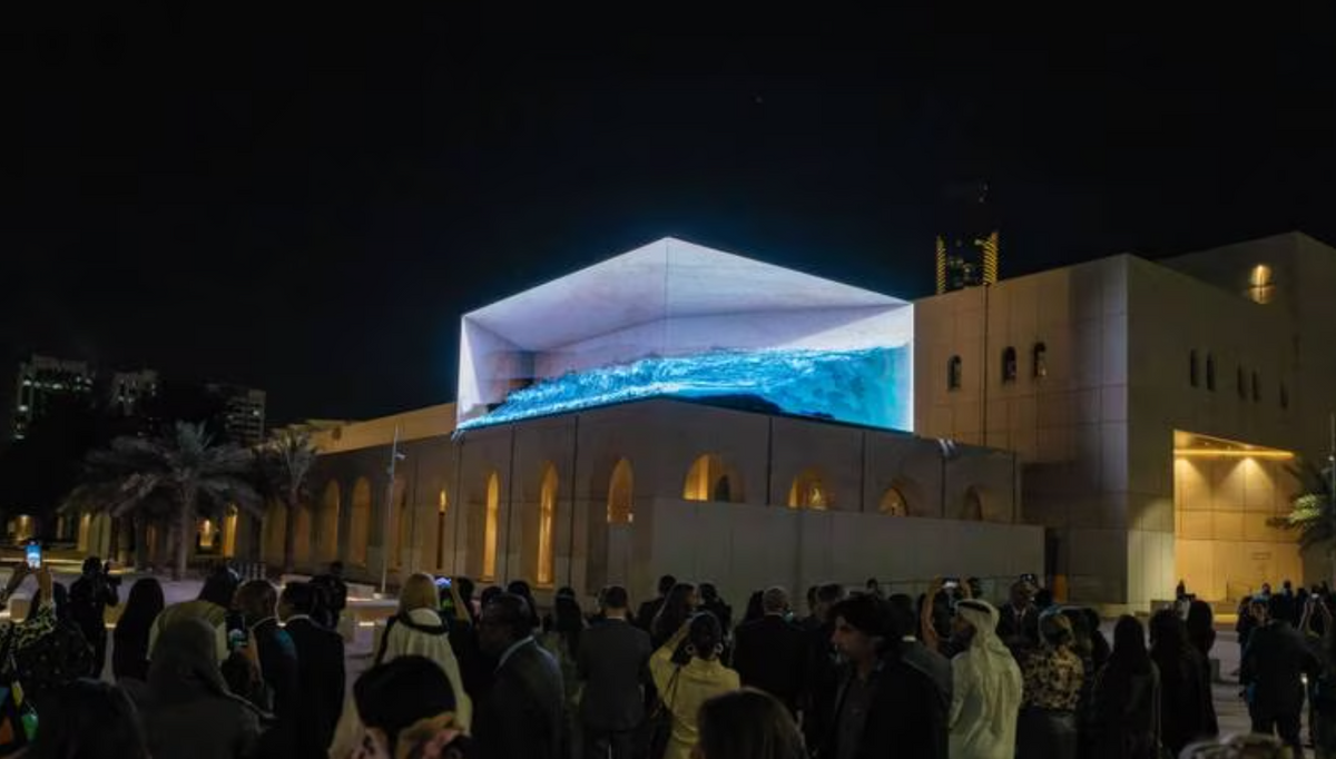 Public Art Abu Dhabi unveiled its first installation, a multimedia piece called WAVE by the Seoul-based collective d’strict.
Photo: Department of Culture and Tourism — Abu Dhabi
