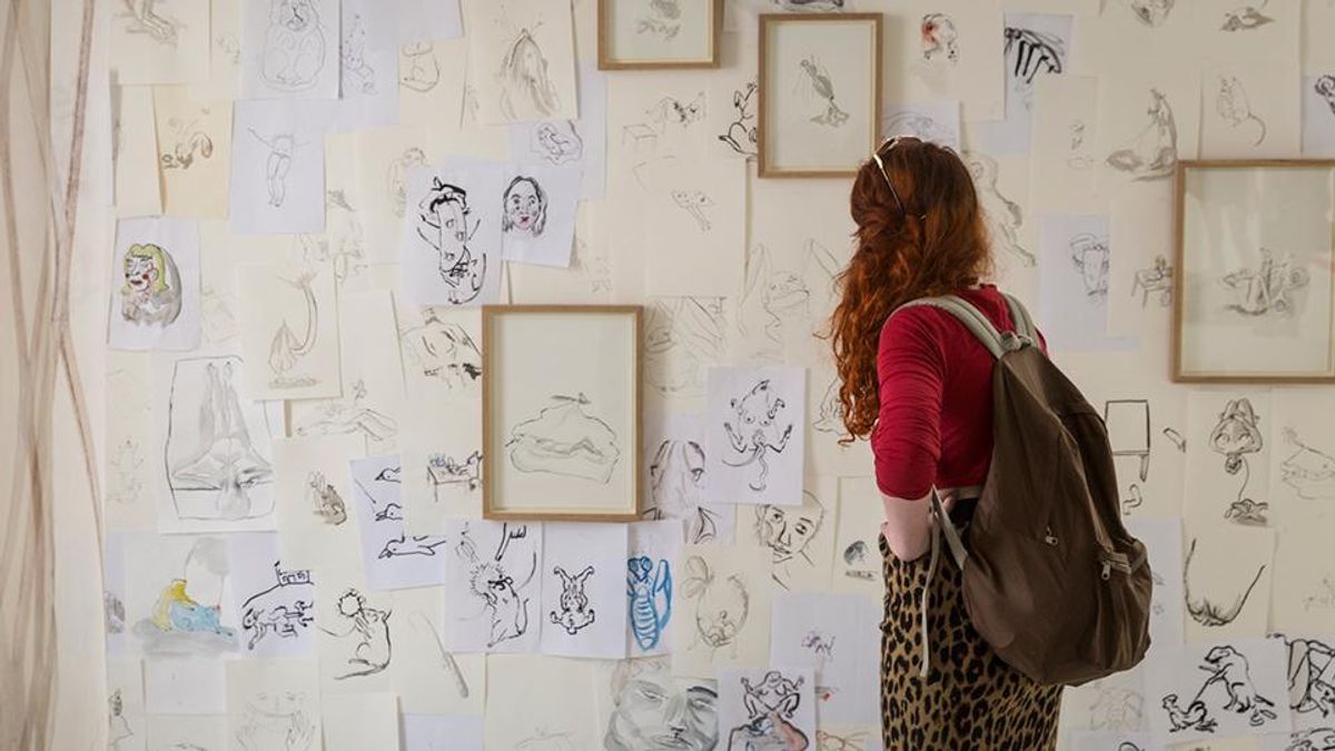 Lecturers at Goldsmiths are boycotting all undergraduate and postgraduate assessment. Work shown: Dominic Myatt's Jouissance (Drawing Series) (2014) Courtesy of Goldsmiths / © Dominic Myatt