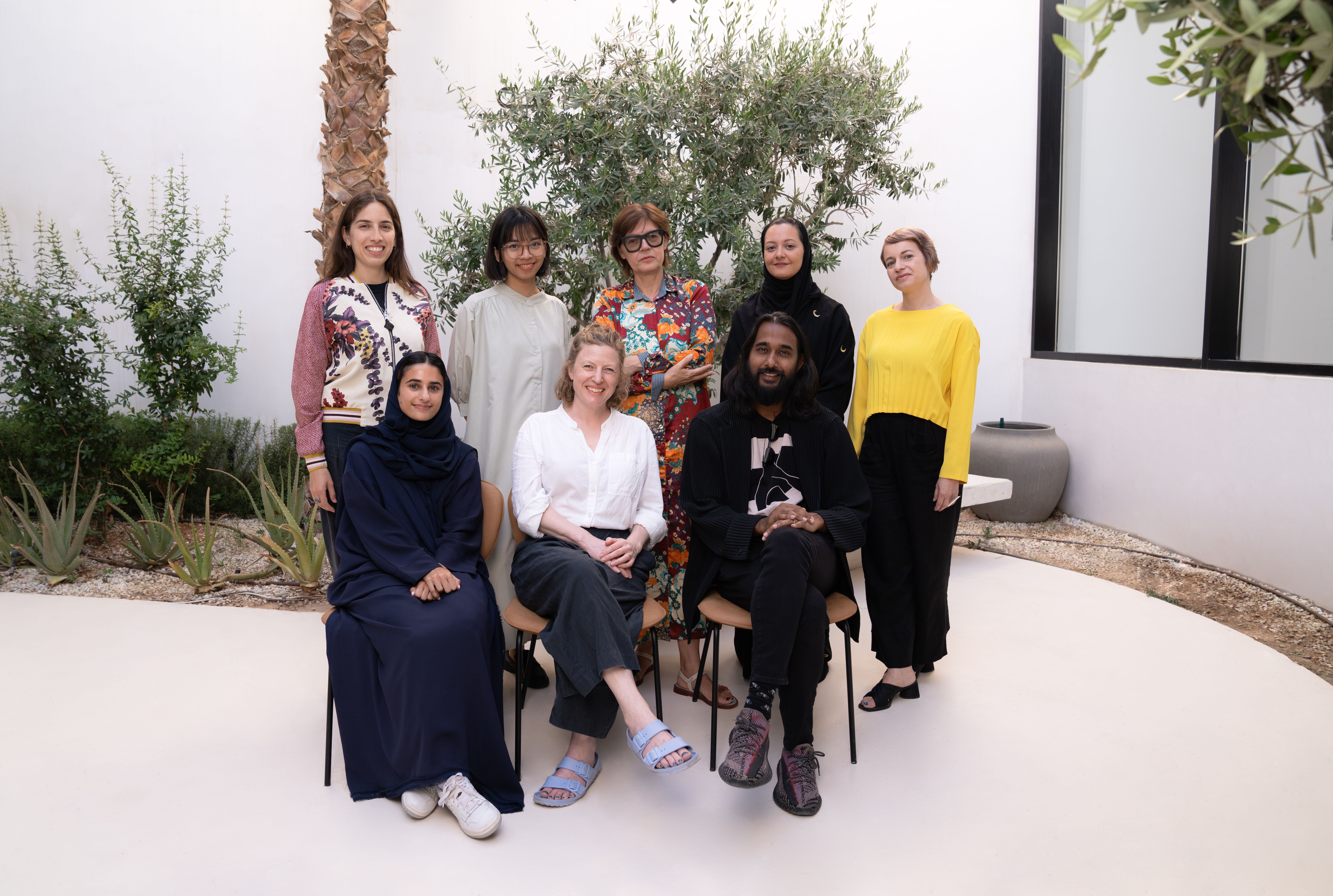 The 2024 Diriyah Contemporary Art Biennale curatorial team

Top (L-R): Ana Salazar, Dian Arumningtyas, Ute Meta Bauer, Wejdan Reda, Anca Rujoiu; Bottom (L-R): Alanood A Alsudairi, Rose Lejeune, Rahul Gudipudi


Photo courtesy of the Diriyah Biennale Foundation.


