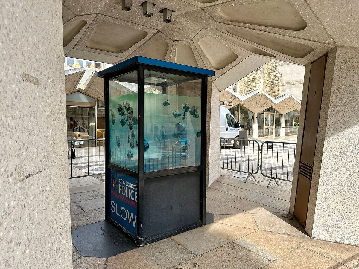 The fishy work forms part of an animal themed series that appeared across London last summer
Wikimedia commons