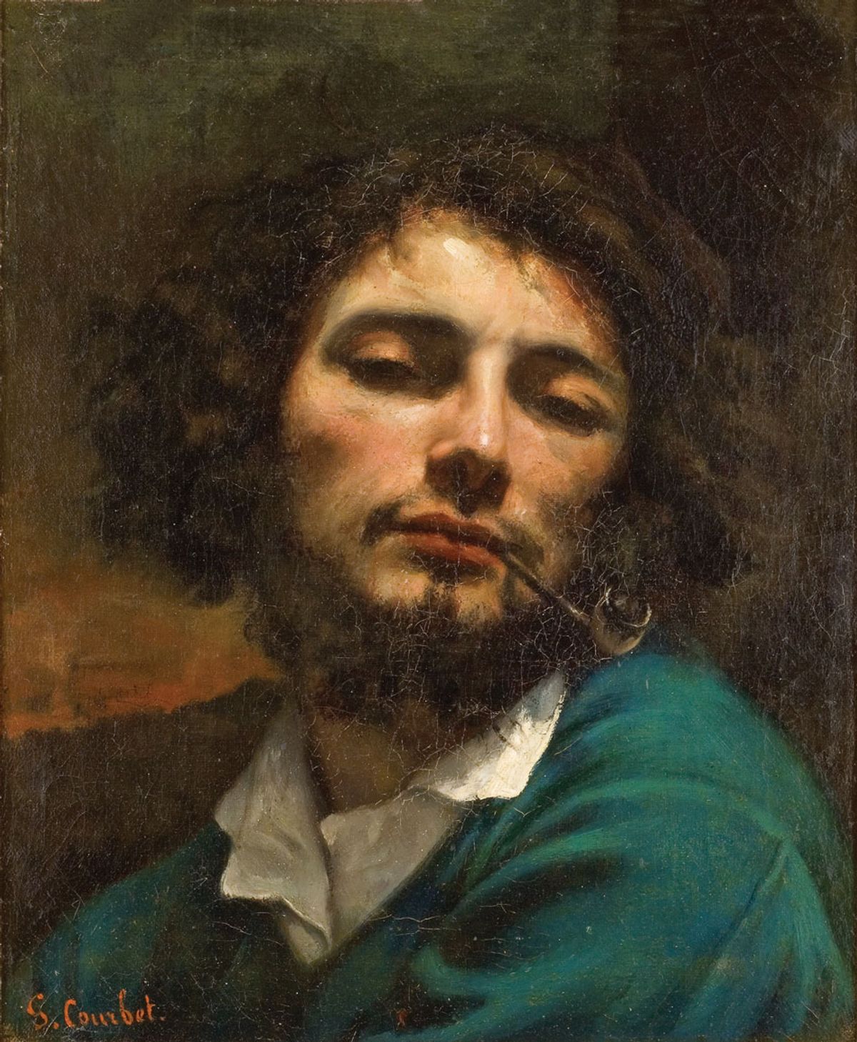 Gustave Courbet’s self-portrait L‘Homme à la pipe (around 1849) © Musée Fabre de Montpellier Méditerranée Métropole / Photo: Frédéric Jaulmes