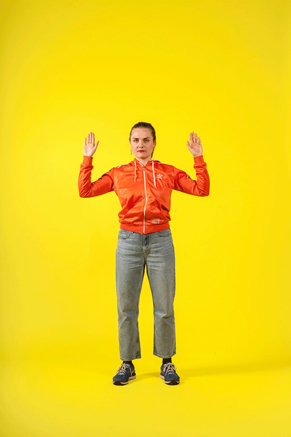 Maria Pask's Routine #2 - La Bouche, Be my Lover from the performance I can't bend that far (2017-ongoing) Courtesy of the artist and Ellen de Bruijne Projects