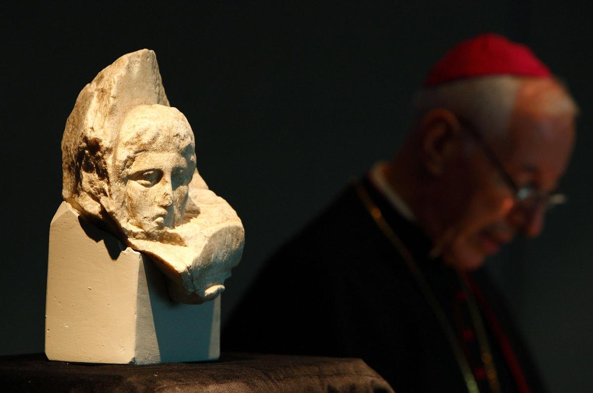 The three fragments, including this head of a boy, will be transferred to Athens on 24 March Reuters/Yiorgos Karahalis 