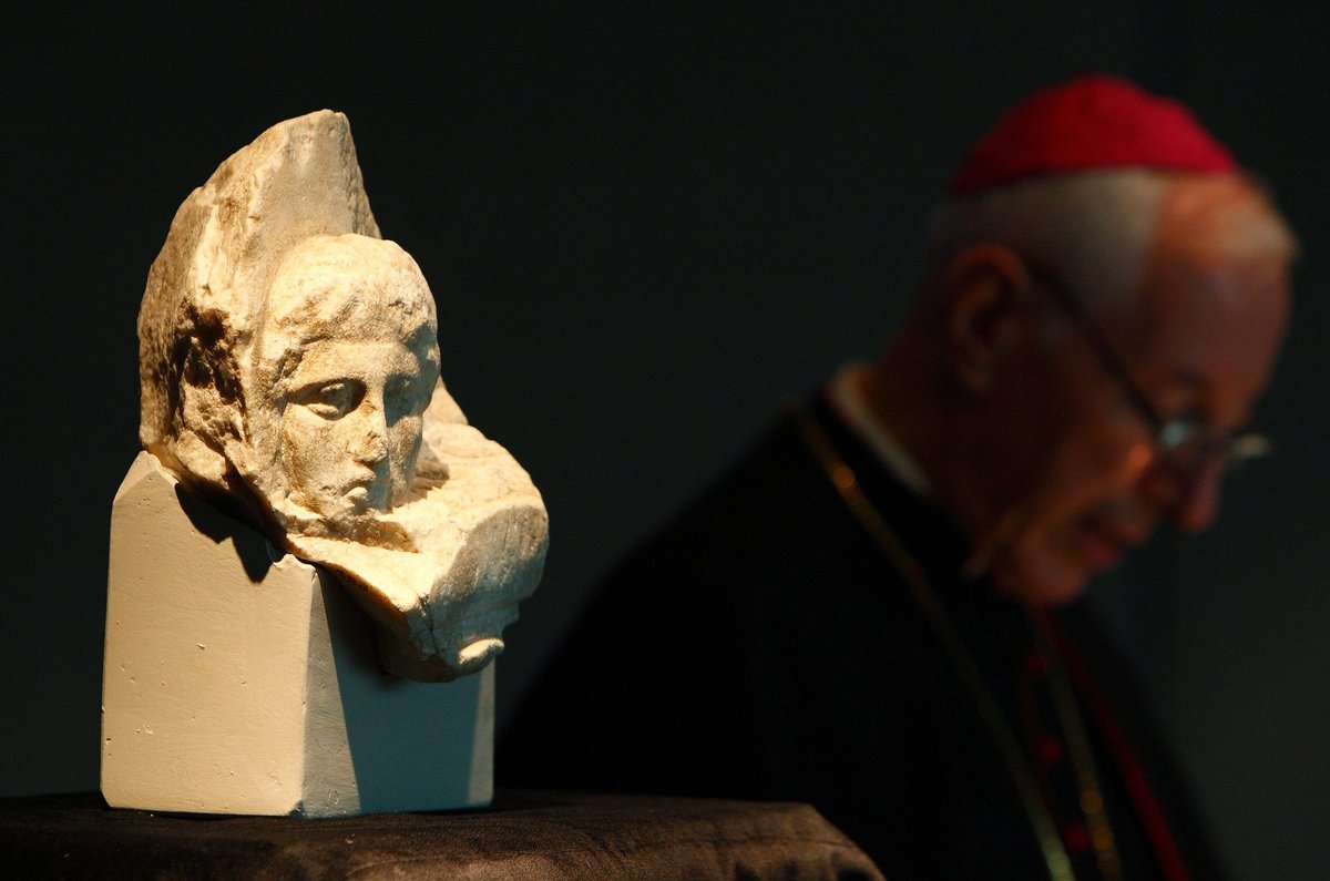 The three fragments, including this head of a boy, will be transferred to Athens on 24 March Reuters/Yiorgos Karahalis