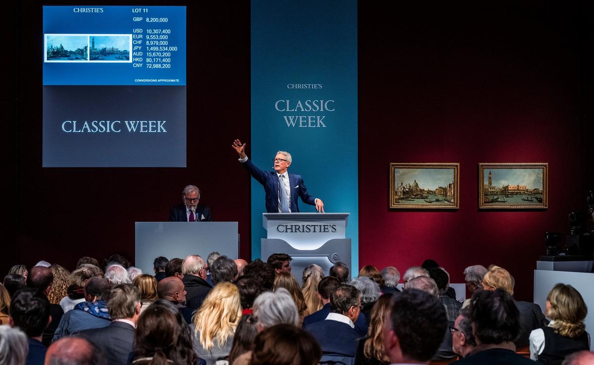 Jussi Pylkkänen took the rostrum at Christie's one final time for its Old Master evening sale on 7 December

Courtesy of Christie's