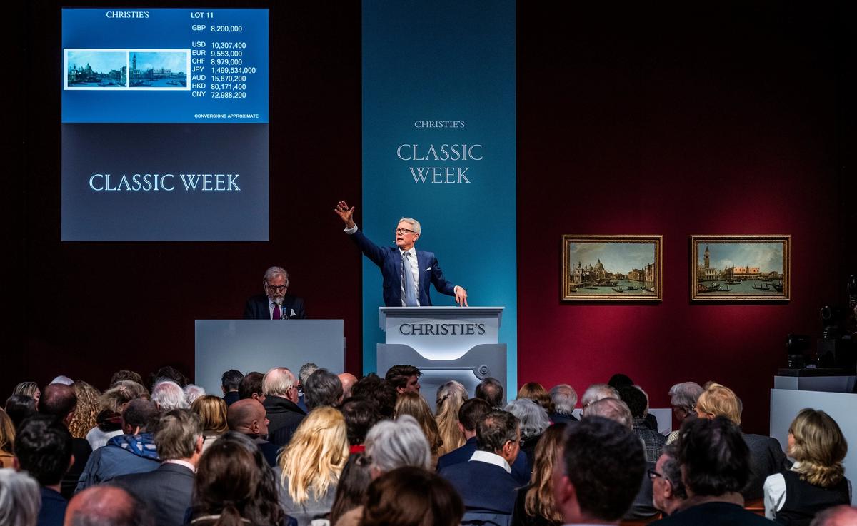 Jussi Pylkkänen took the rostrum at Christie's one final time for its Old Master evening sale on 7 December
Courtesy of Christie's