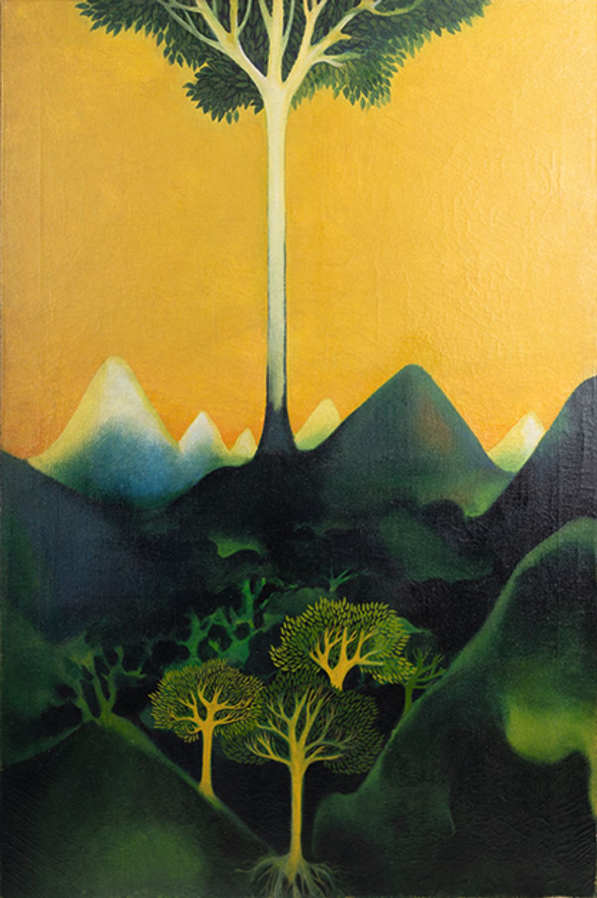 Gulammohammed Sheikh’s Tree over Mountains (1970)