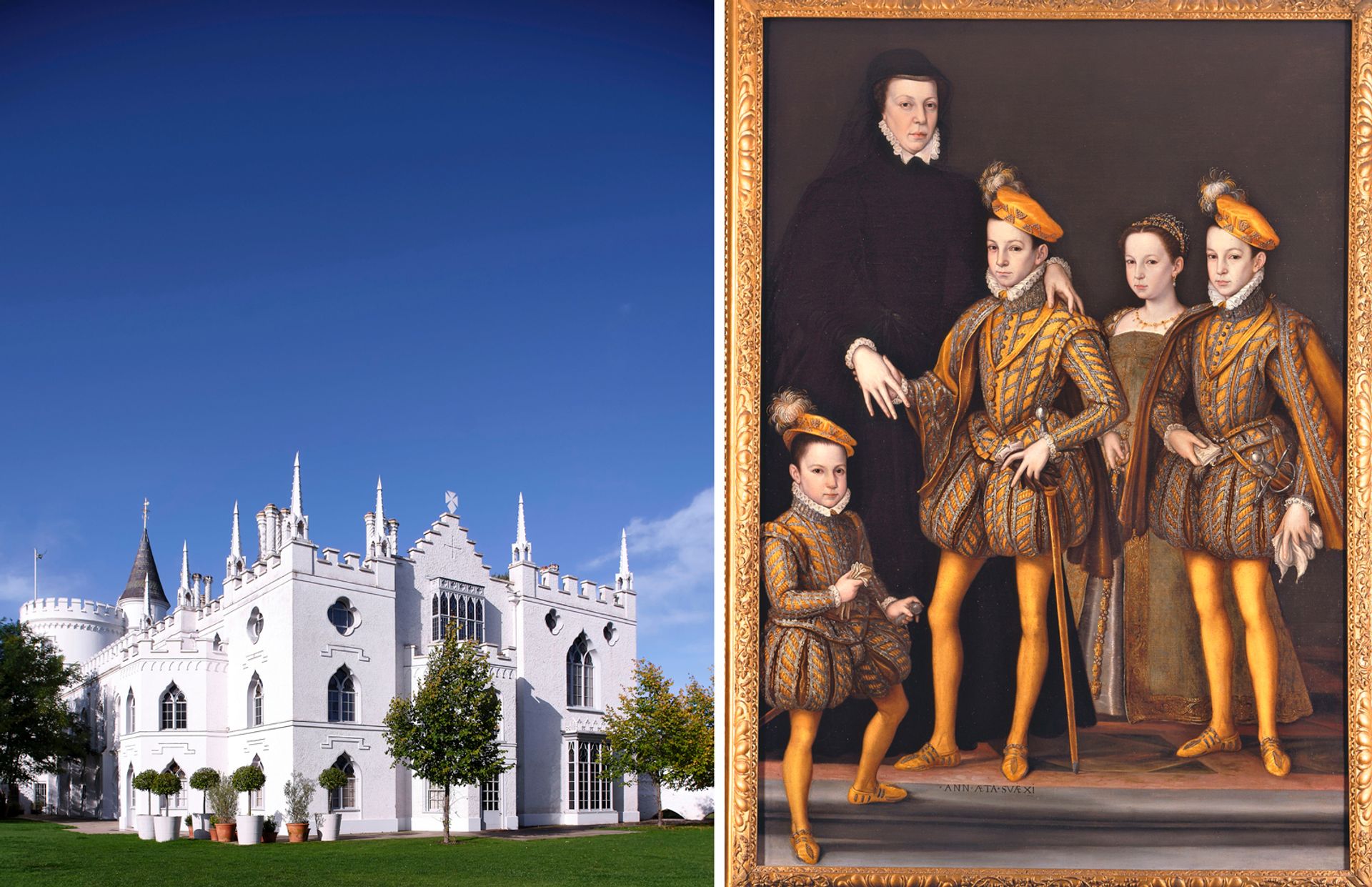 The portrait of Catherine de Medici with her children, made in the workshop of Francois Clouet, has returned to Horace Walpole's Strawberry Hill after being auction almost two centuries ago © Kilian O'Sullivan