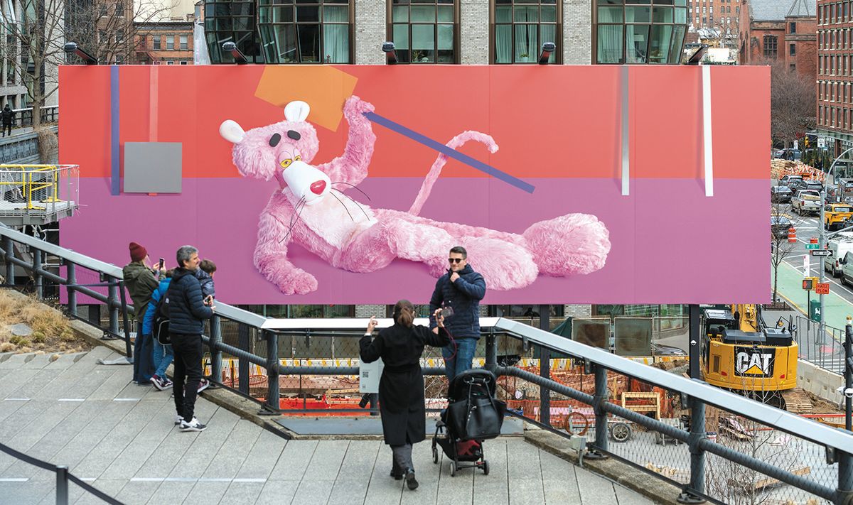 The Venezuelan American artist Alex Da Corte’s Soft Power (2025) is on the High Line Billboard, adjacent to the High Line at 18th Street and 10th Avenue Photo: Timothy Schenck; courtesy the High Line