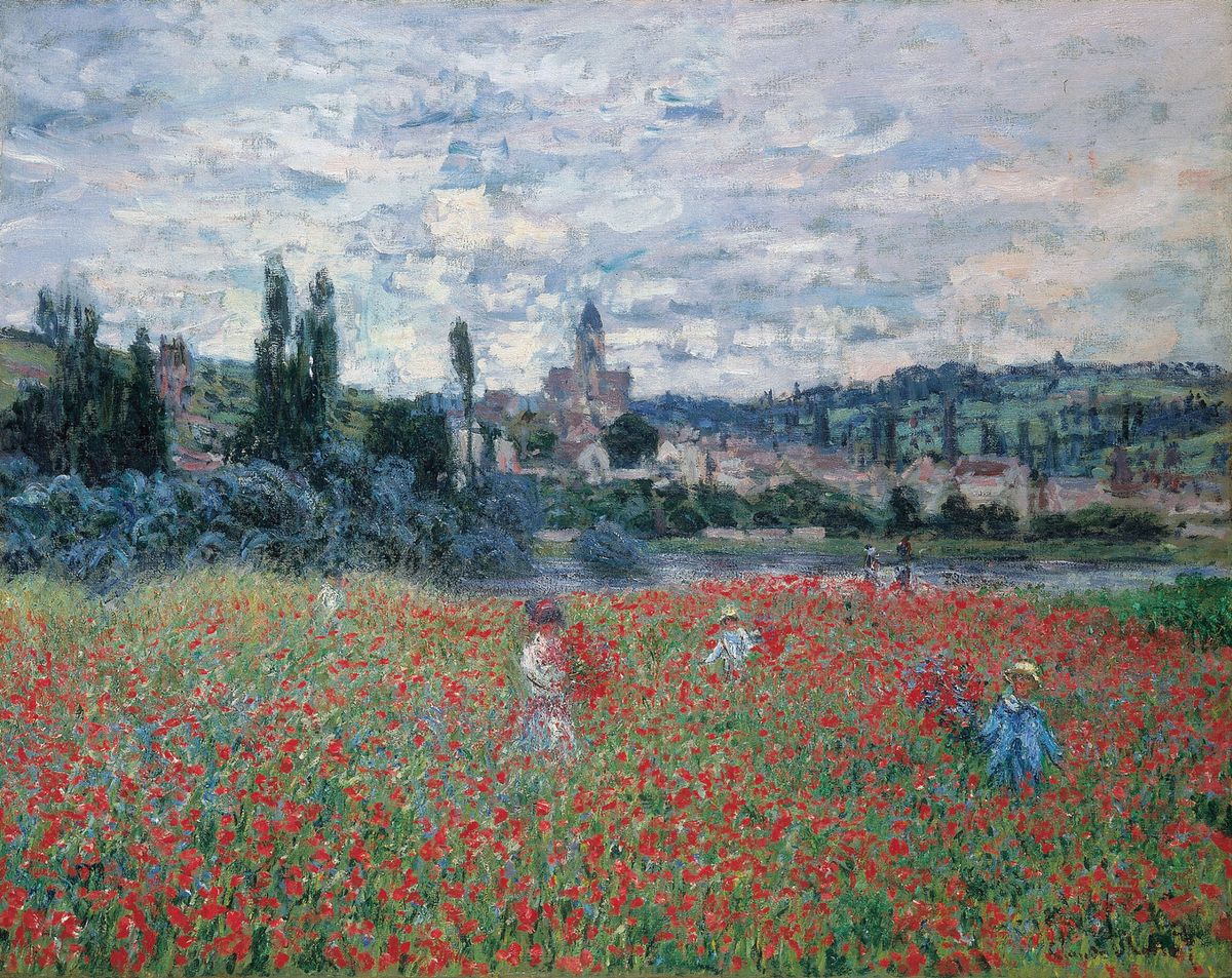 Monet’s Poppy Field Near Vétheuil (around 1879), one of the Impressionist masterpieces on loan to the Kunsthaus Zurich as part of the controversial Bührle collection Emil Bührle Collection