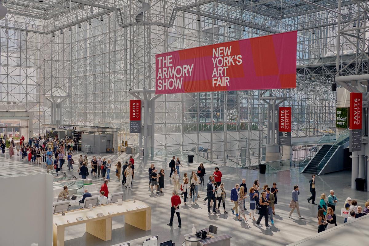 The enterance to The Armory Show's 2022 Edition, the second at the Javits Center. Photo by Vincent Tullo