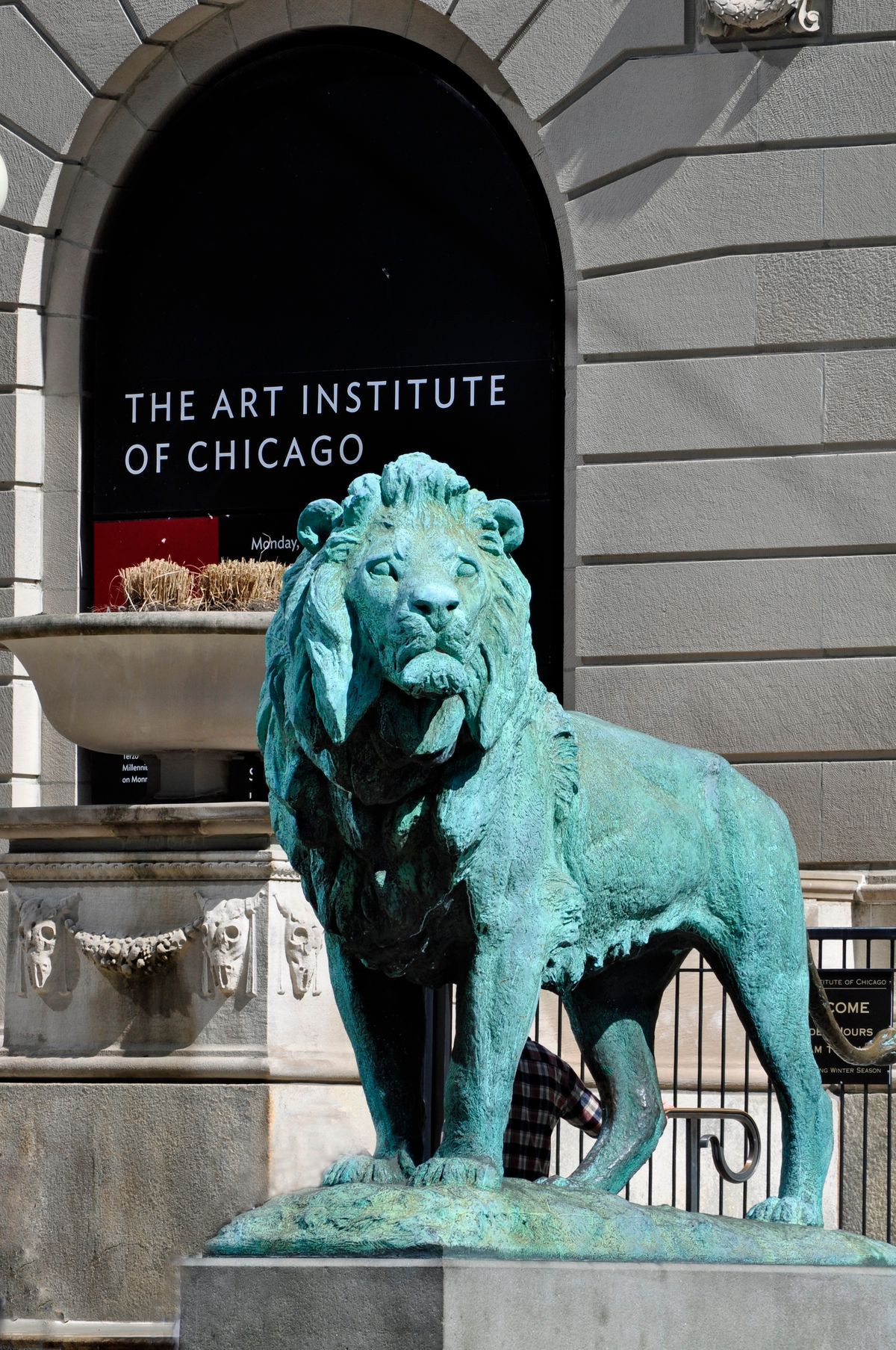 One of Edward Kemeys's bronze lions outside the Art Institute of Chicago's main entrance Photo by Heather Paul, via Flickr