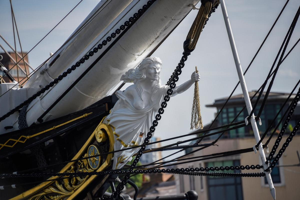 The finished figurehead was fitted to the Cutty Sark last month © National Maritime Museum, London