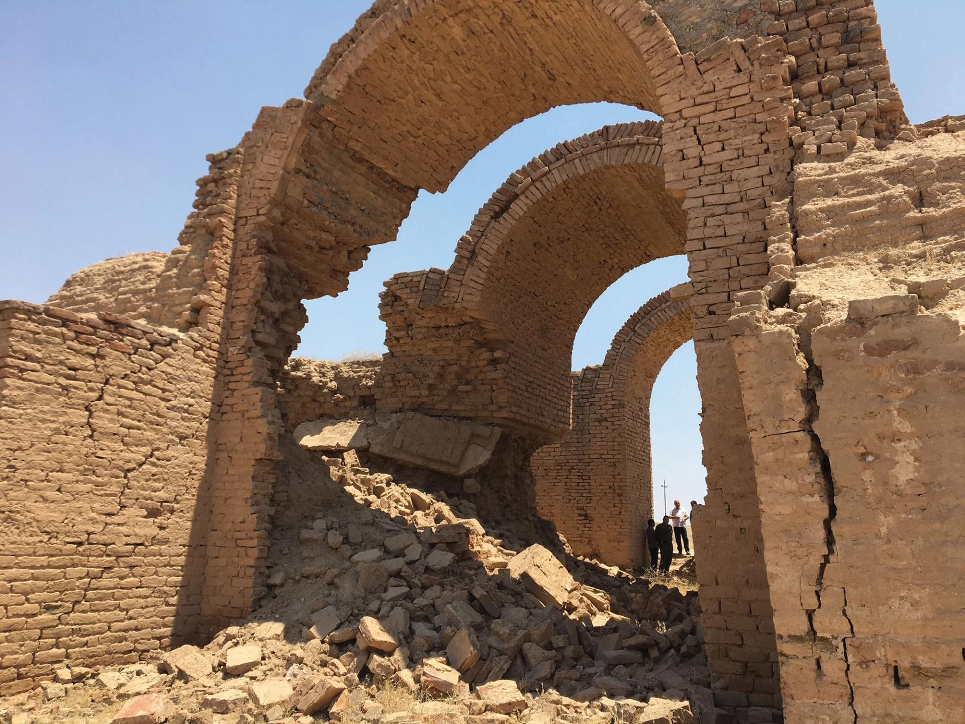 The Tabira Gate, which stands at the centre of Ashur, suffered 70% damage when Isis attacked the city in 2015 AUIS Center for Archaeology and Cultural Heritage