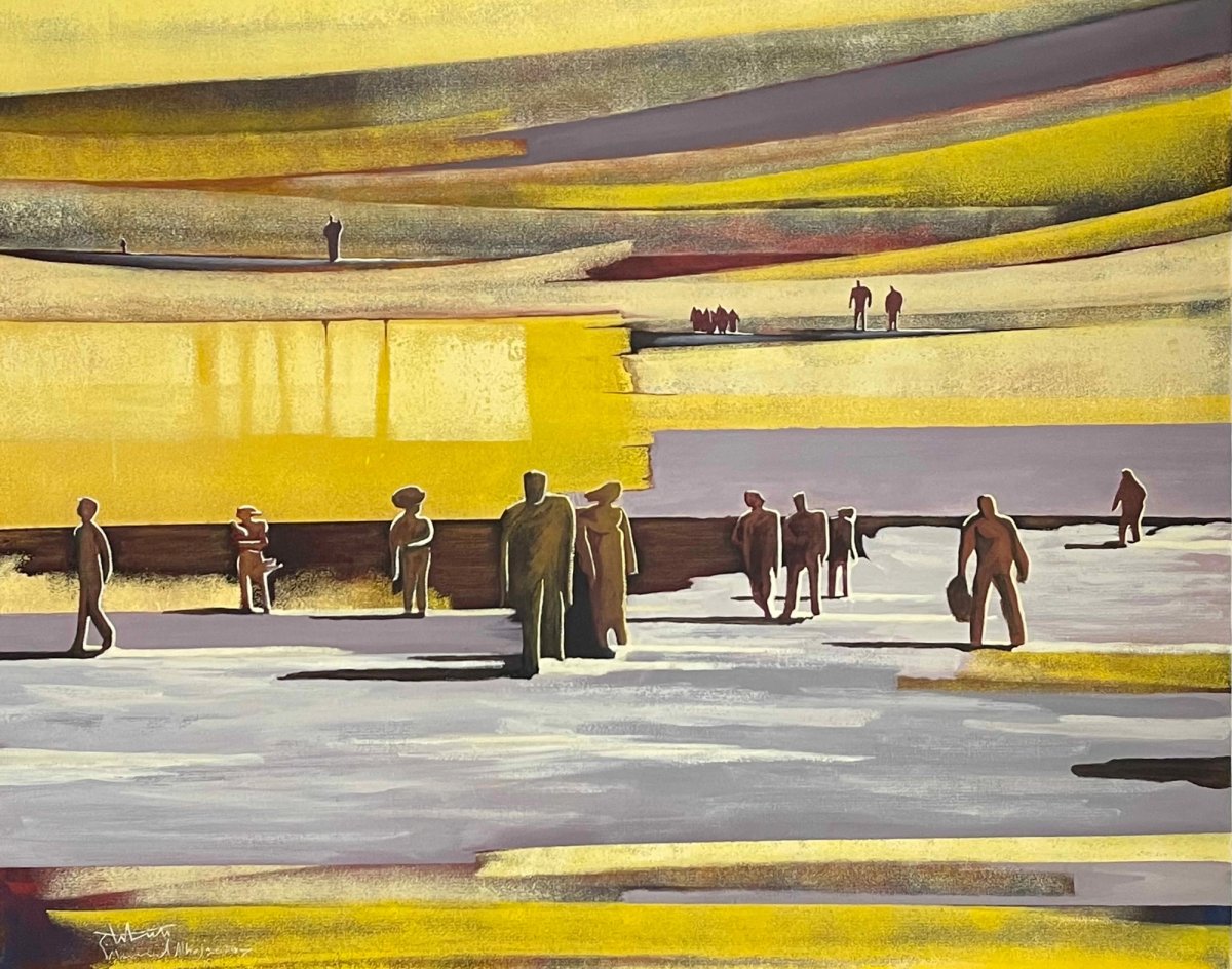 Mohammed Alhaj's Immigration, AOC (2021) will feature in the show. The artist, who has been living in a tent in the city of Khan Yunis, Gaza with his family, has not been heard from since 22 January