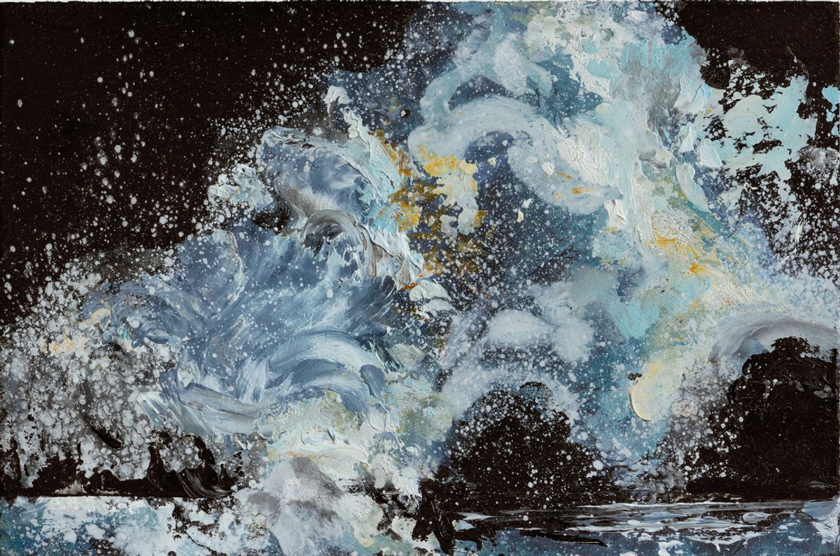 Maggi Hambling, Night wall of water (2018) courtesy the artist