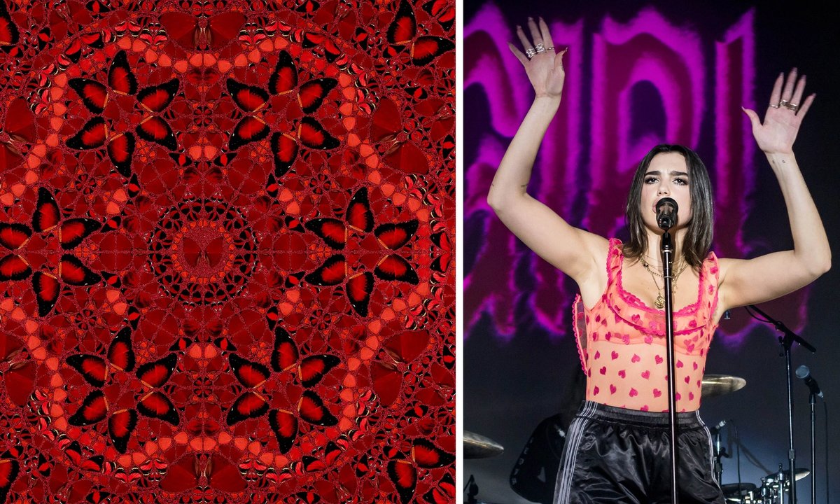 Dua Lipa shows off her new Damien Hirst butterfly prints inspired by female rulers through history Dua Lipa shows off her new Damien Hirst butterfly prints inspired by female rulers through history