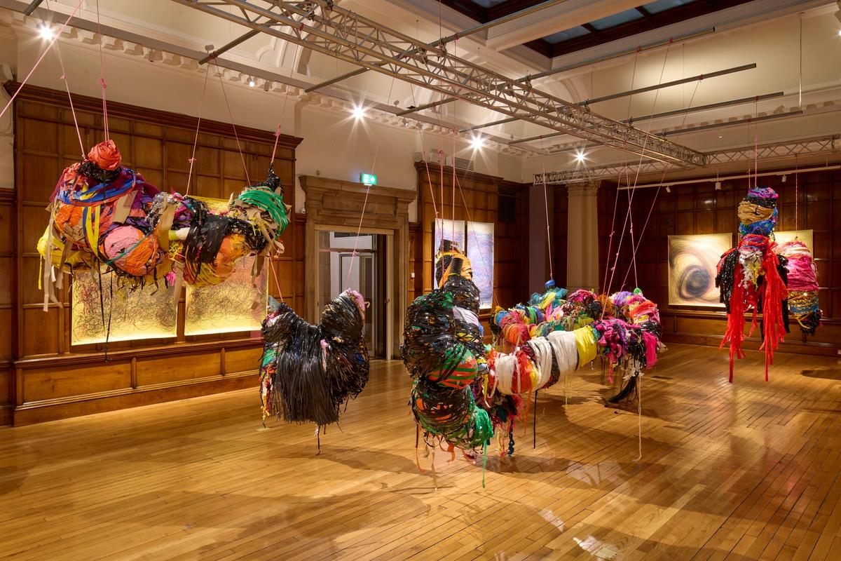 Installation view of Nnena Kalu’s presentation at the Turner Prize 2025, Cartwright Hall Art Gallery, Bradford Photo: David Levene