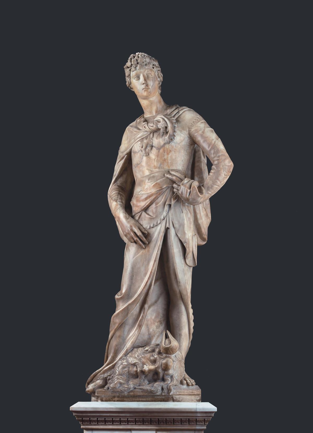Donatello’s marble statue of David (1408–09) is on show at the V&A from 11 February Photo: Bruno Bruchi; courtesy of the Ministry of Culture, Italy 