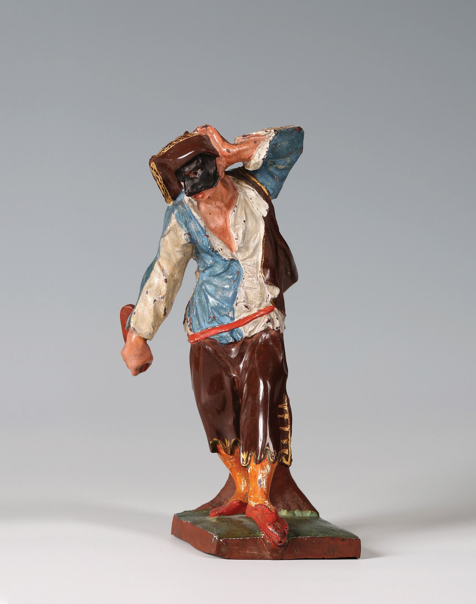 An early 18th-century  Meissen stoneware figure  of Pulcinell courtesy of DCMS