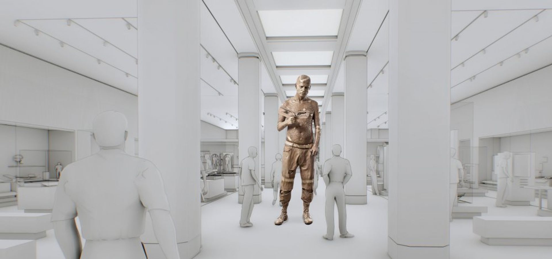 A rendering of Marc Quinn's Self-Conscious Gene sculpture at the Science Museum © Science Museum and Wilkinson Eyre