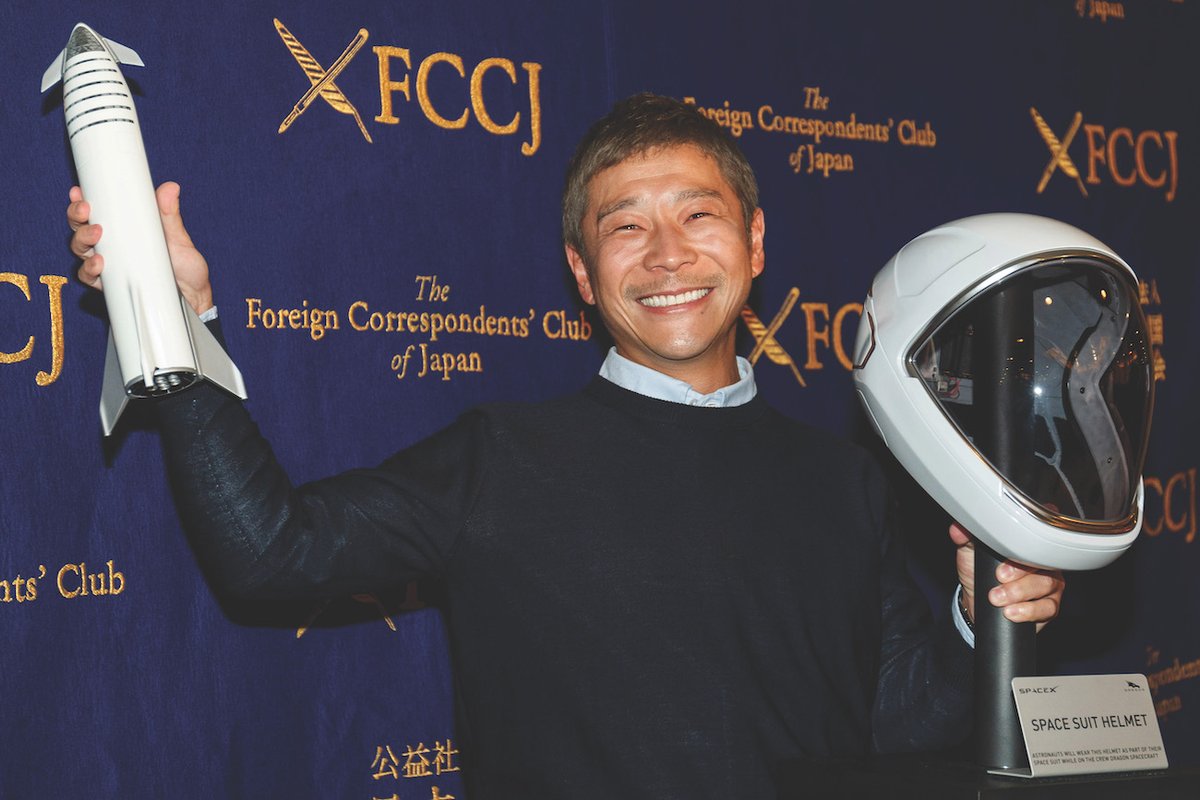 Spaceman: Yusaku Maezawa is on a mission to find companions to ride in SpaceX’s rocket with him Rodrigo Reyes Marin/Aflo/Alamy