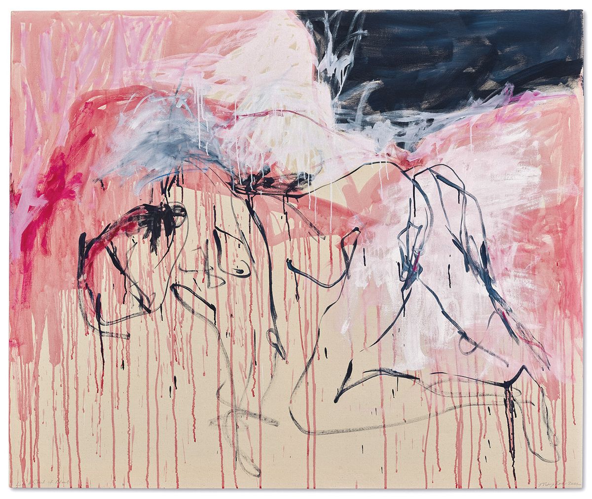 Tracey Emin’s Like a Cloud of Blood (2022) sold at Christie’s for £1.9m (£2.3m with fees). Proceeds from the sale will go towards her new art centre in Margate Courtesy of Christie’s