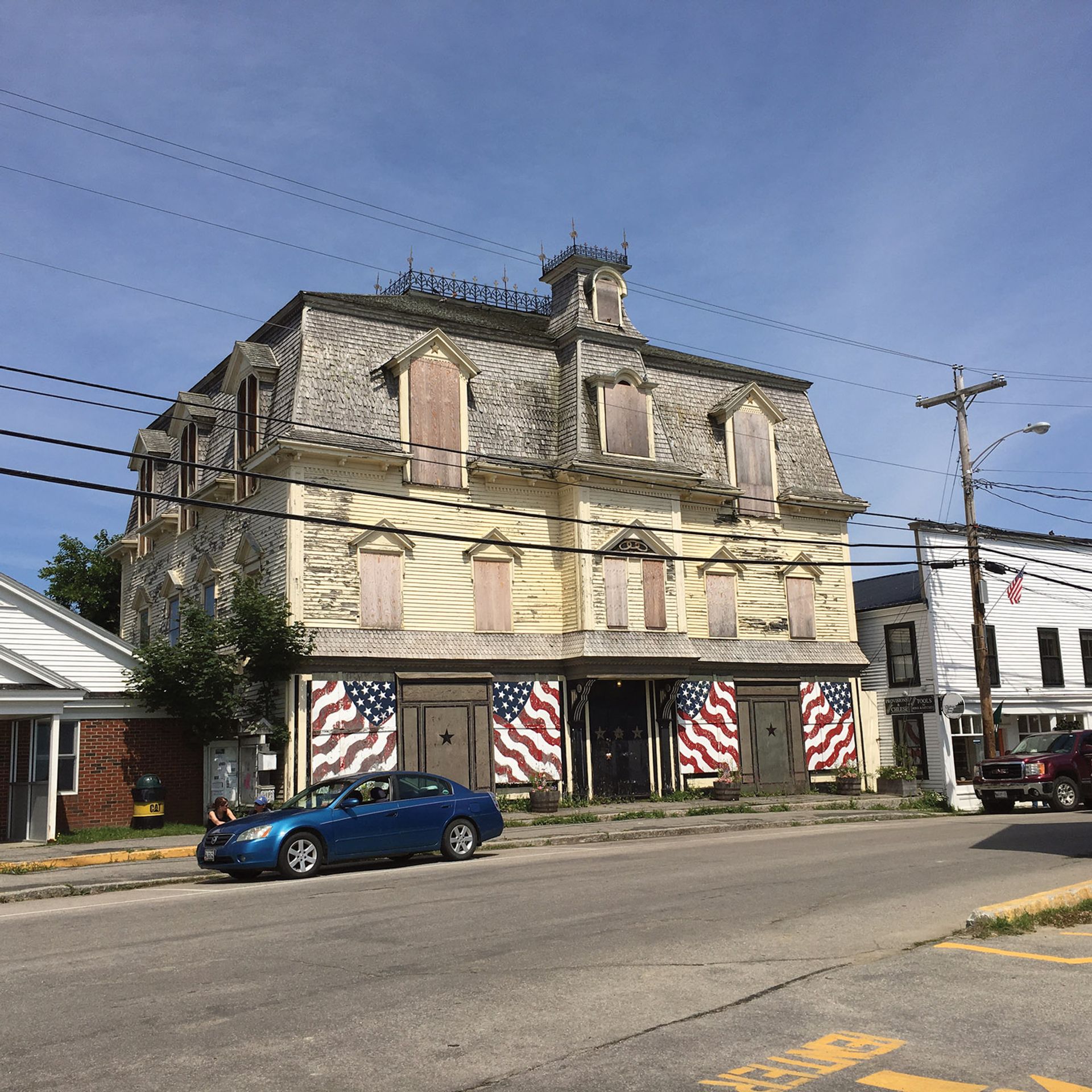 The former Odd Fellows hall, on the island of Vinalhaven, is where Indiana lived since 1978 Ali Barrionuevo, courtesy of Maine Preservation