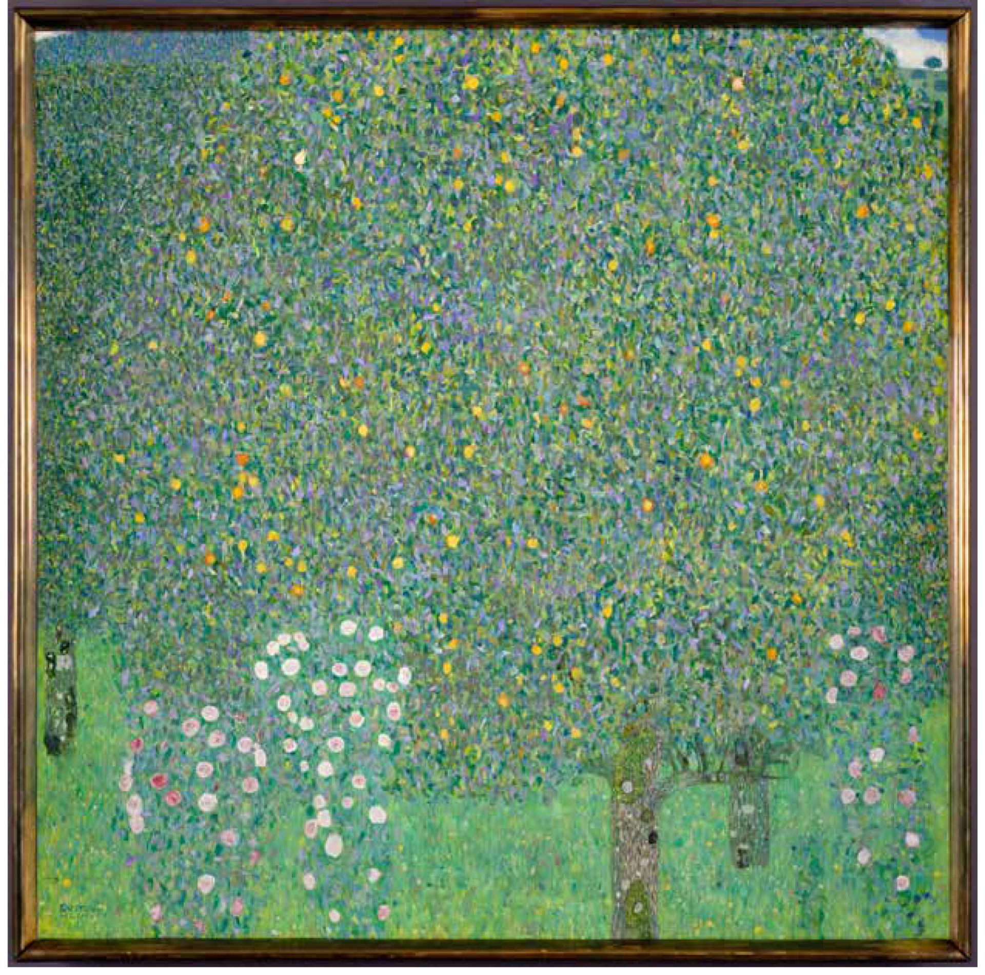 Gustav Klimt，Rosiers Sous Les Arbres Vers（1905），油画帆布©RMN-Grand Palais（Muséed'Orsay）/ Patrice Schmidt
