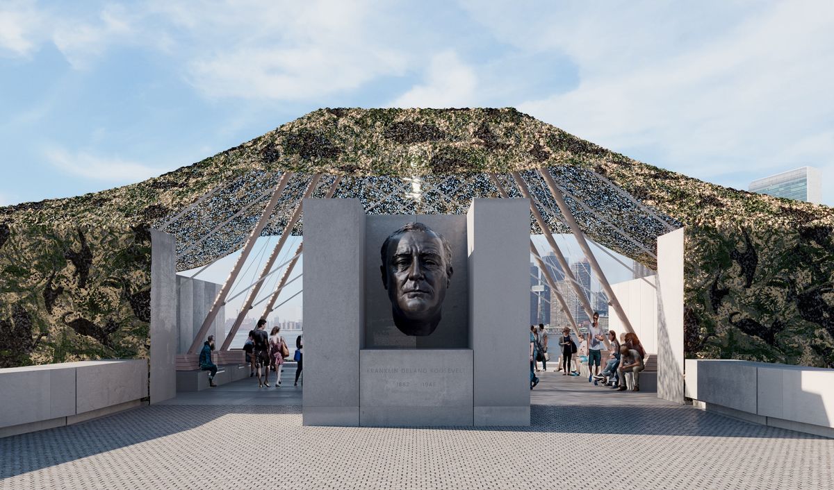 Cat’s out of the bag: Ai Weiwei’s Camouflage is part of a new public art commission programme at Four Freedoms Park on Roosevelt Island
© Ai Weiwei. Rendering by Brooklyn Digital Foundry, courtesy of Camber Studio