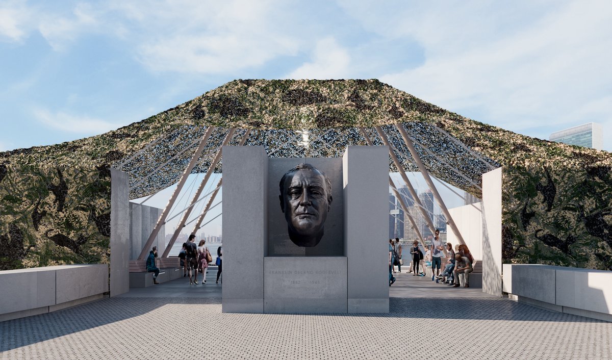 Cat’s out of the bag: Ai Weiwei’s Camouflage is part of a new public art commission programme at Four Freedoms Park on Roosevelt Island
© Ai Weiwei. Rendering by Brooklyn Digital Foundry, courtesy of Camber Studio