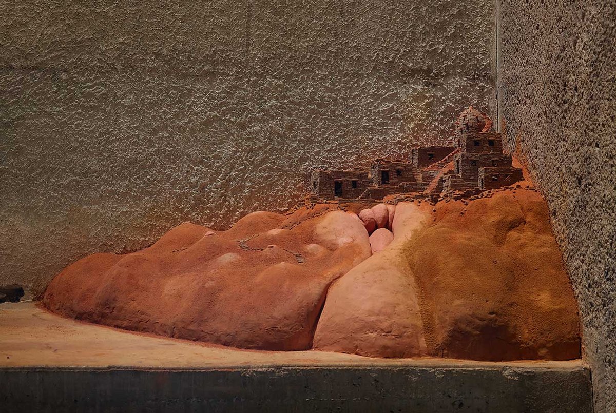 The city on a hill: part of the three-piece installation by Charles Simonds that will remain in place at the Breuer building
© Charles Simonds/Artists Rights Society