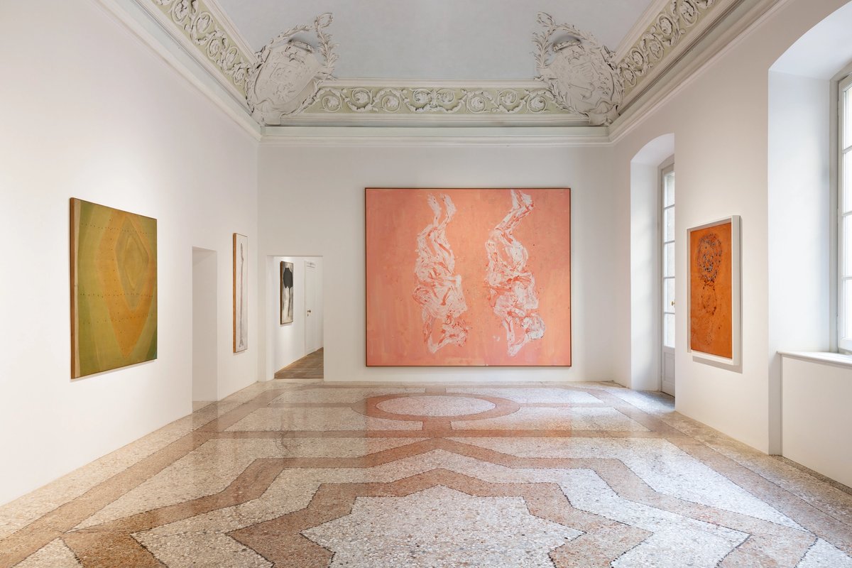 Thaddaeus Ropac Milan has opened with an exhibition pairing Georg Baselitz and Lucio Fontana
© Robert Marossi