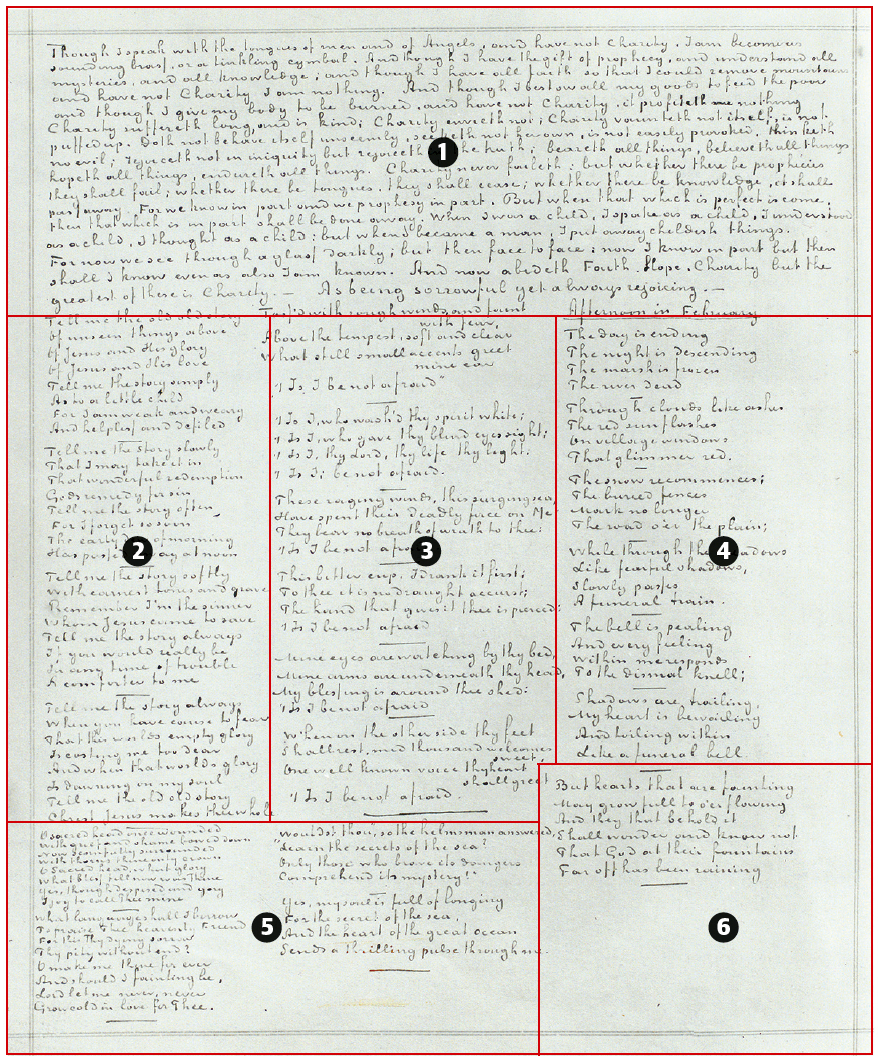 The second of Van Gogh’s six pages in the album, photographed in the 1970s before it was sliced up Photo: courtesy of the Van Gogh Museum, Amsterdam