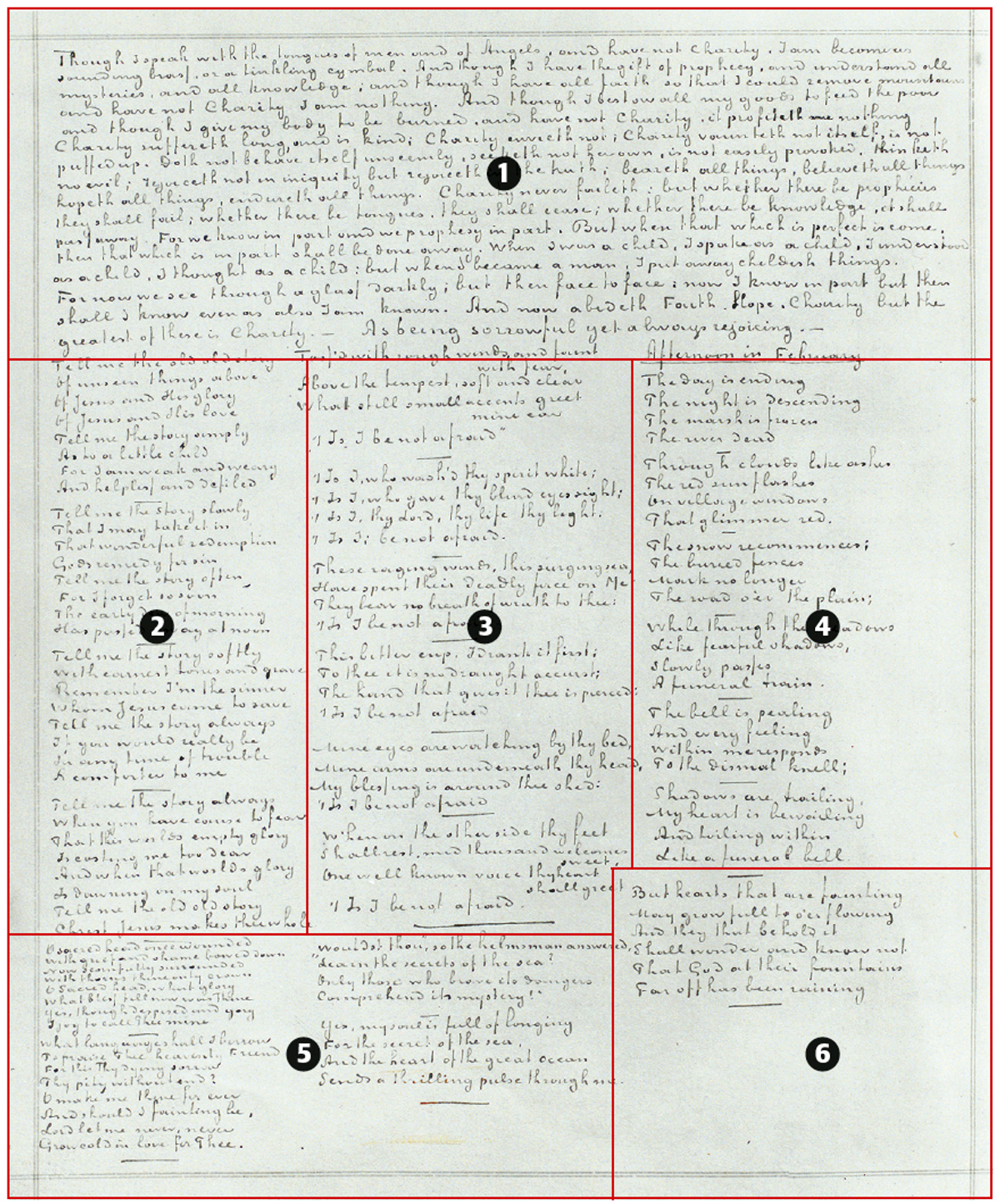 The second of Van Gogh’s six pages in the album, photographed in the 1970s before it was sliced up Photo: courtesy of the Van Gogh Museum, Amsterdam