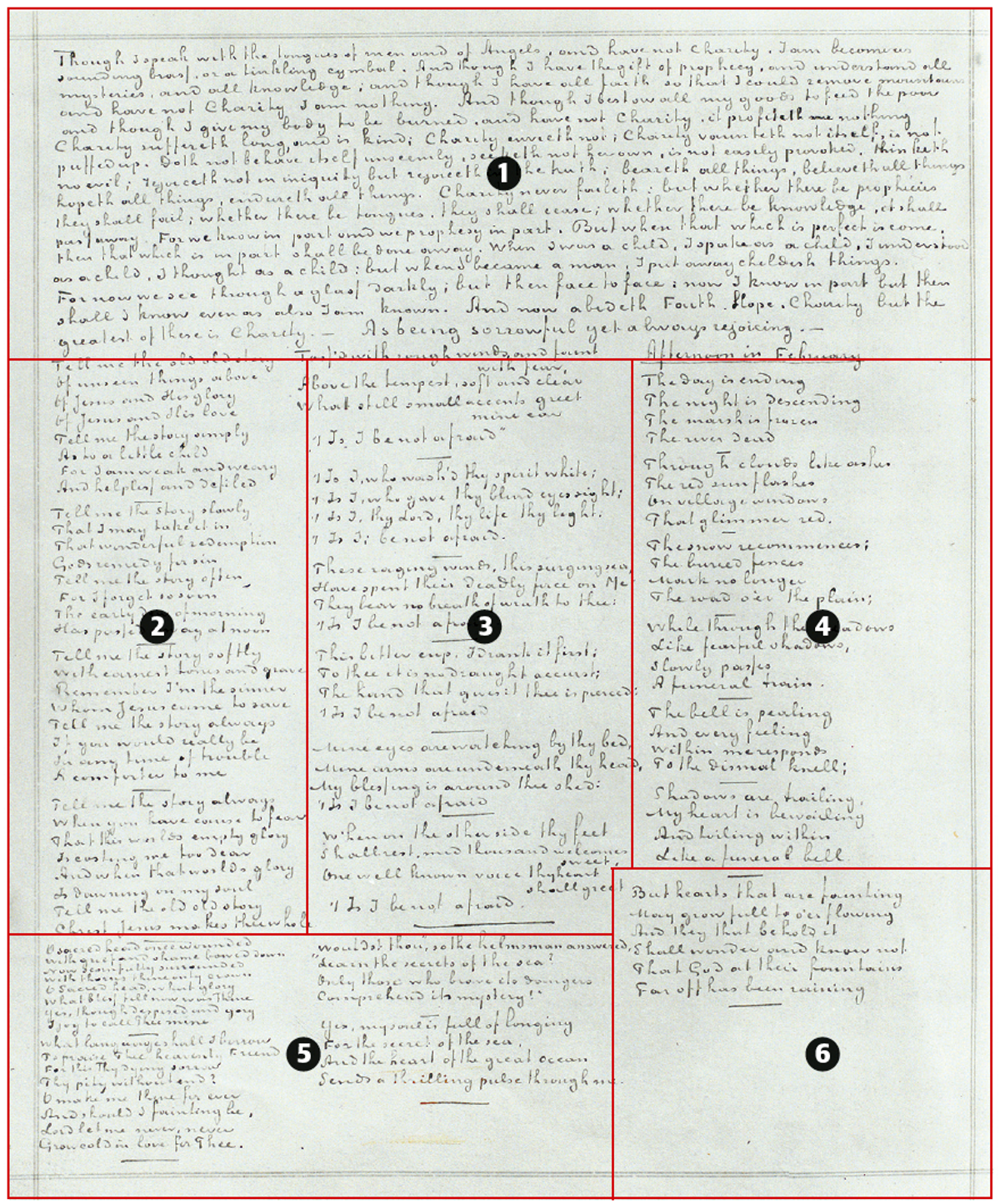 The second of Van Gogh’s six pages in the album, photographed in the 1970s before it was sliced up Photo: courtesy of the Van Gogh Museum, Amsterdam