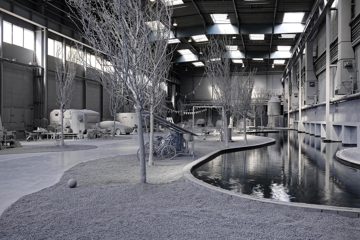 Hans Op de Beeck's We Were the Last to Stay (2022) at the Fagor factory for the Lyon Biennale © Adagp, Paris, 2022 © Blaise Adilon