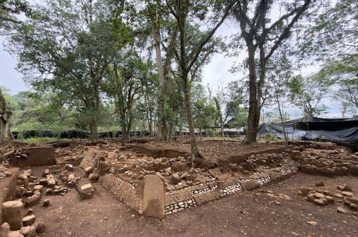 Unusual geometric patterns in platform found near Campo Viejo, Coatepec, Veracruz Courtesy National Institute of Anthropology and History
