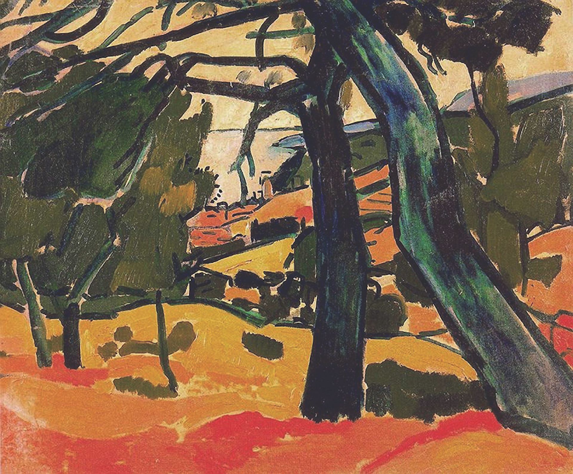 Top: André Derain’s Pinède à Cassis (Pine Landscape, 1907) now housed at the Cantini Museum in Marseilles Cantini Museum © ADAGP; Paris and DACS; London 2019