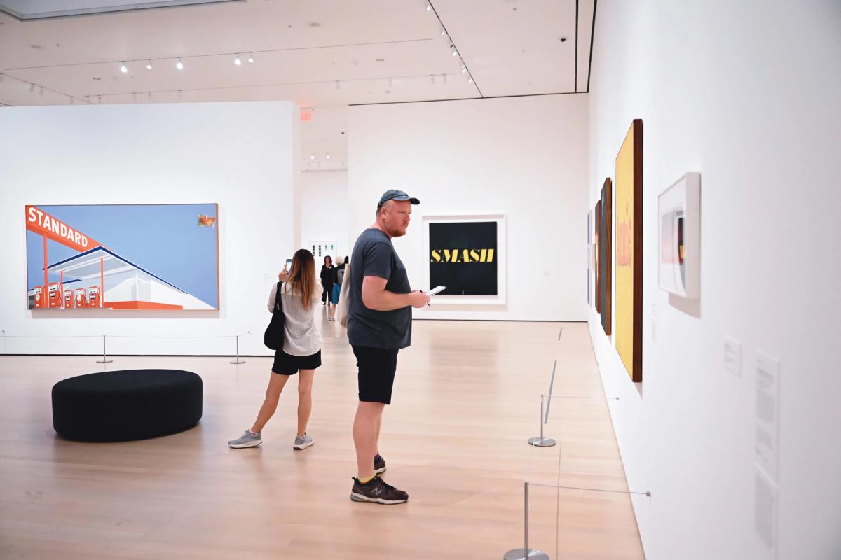 Now Then features more than 200 works spanning Ed Ruscha’s career since the early 1960s. Recurrent themes include his fascination with language and America’s love affair with the open road Photo: Fatih Aktas/Anadolu Agency via Getty Images