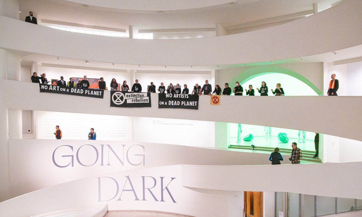 Local weather activists stage protests at two well-known New York museums Local weather activists stage protests at two well-known New York museums