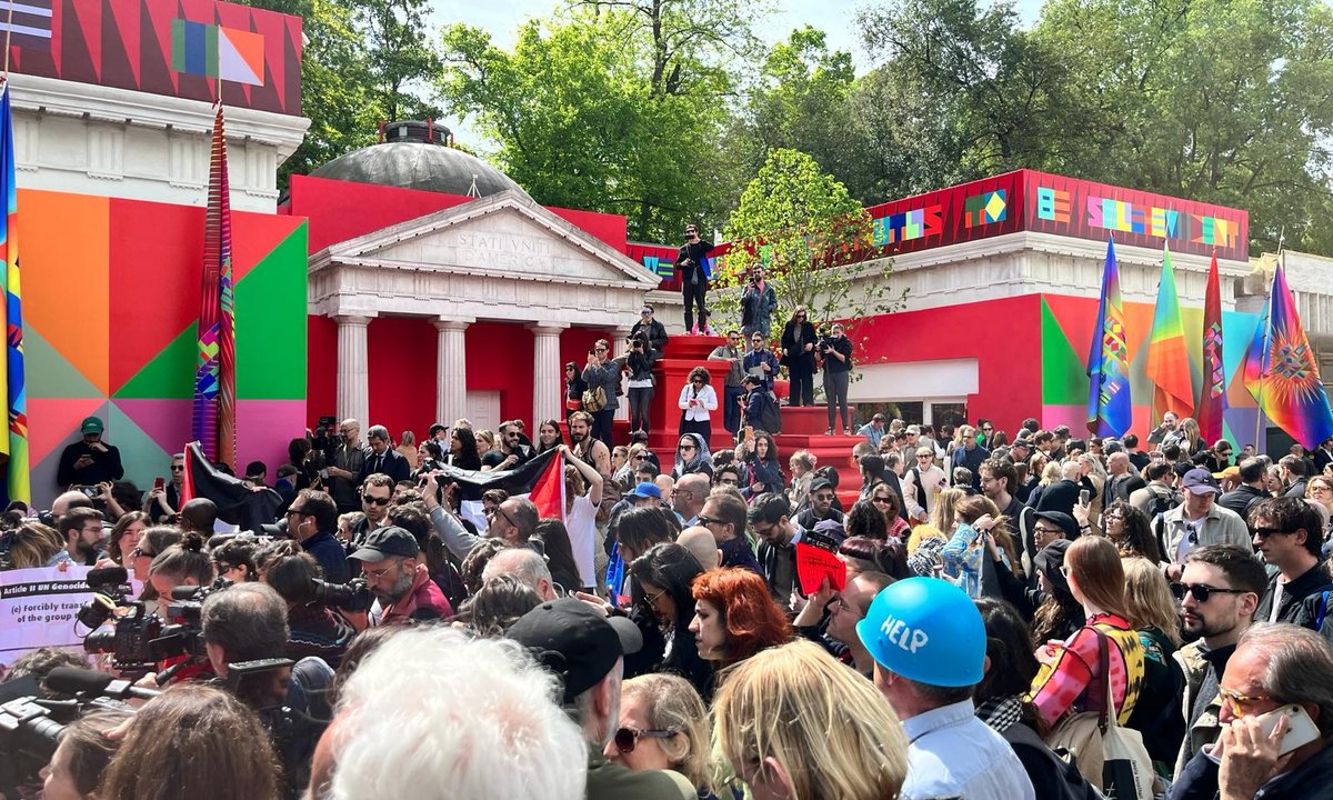 'No business as usual': Pro-Palestinian protests held at heart of Venice Biennale