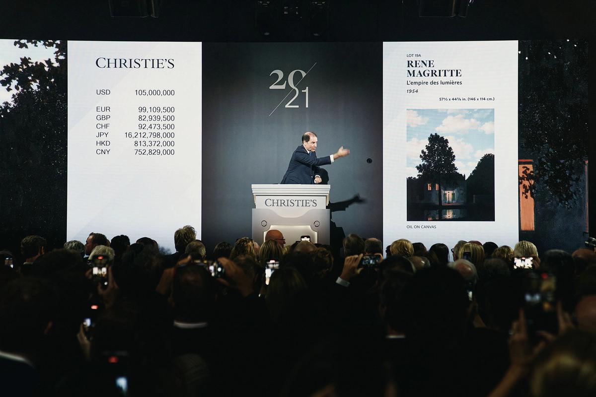 Rene Magritte’s Empire of Light, a “trophy of all trophies”, was the star of the New York auctions, selling for $121m at Christie’s
Christie’s Images 2024