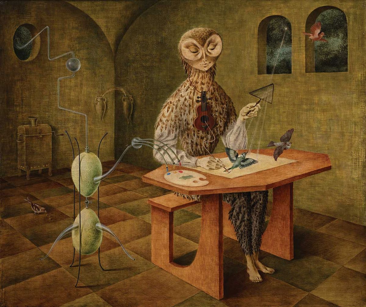 “Mystical musicians and unconventional scientists”: Remedios Varo’s Creación de las Aves (creation of the birds, 1957) shows one of the artist’s characteristic compositions Photo: Rodrigo Chapa © 2023 Remedios Varo, ARS, NY/VEGAP, Madrid


