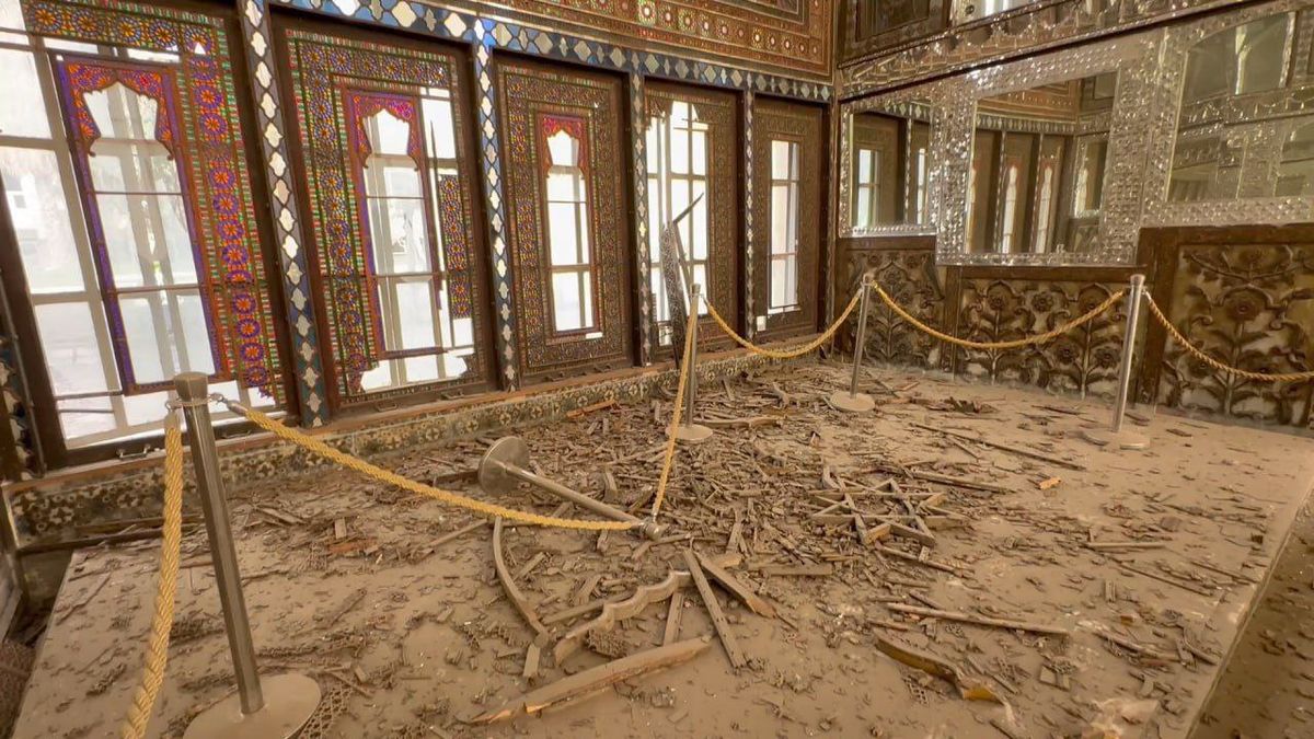 The 400-year-old Golestan Palace reportedly sustained damage from a nearby missile blast in March