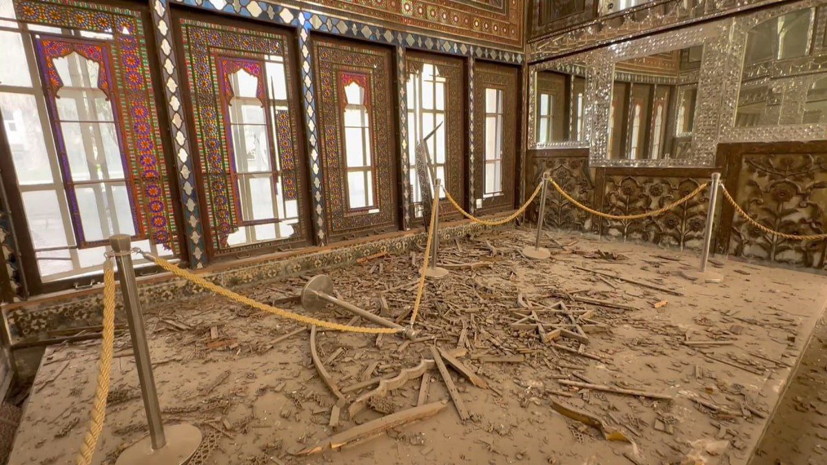 The 400-year-old Golestan Palace reportedly sustained damage from a nearby missile blast in March